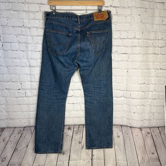 Levi’s Mens 501 Straight Jeans Button Fly size W34 x L29 - Picture 6 of 10
